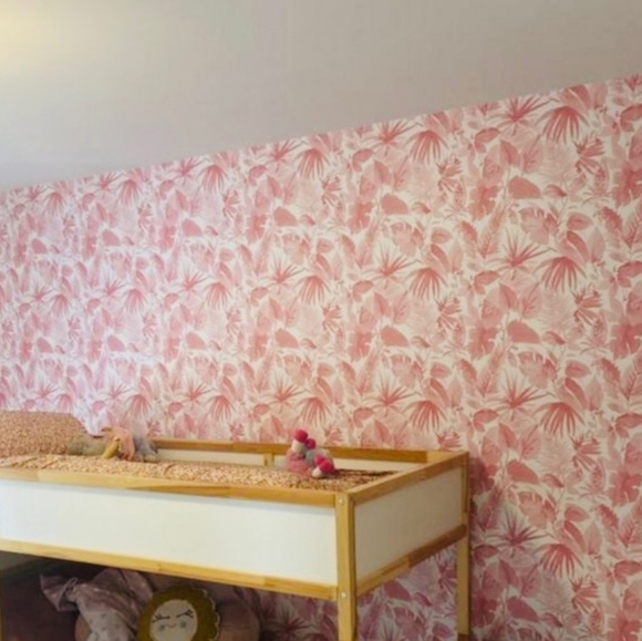 Opalhouse Wall Decor 2 Rolls Opalhouse Pink Tropical Leaves Peel